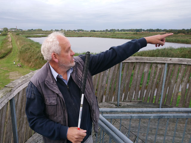 Henk gidst in een natuurgebied